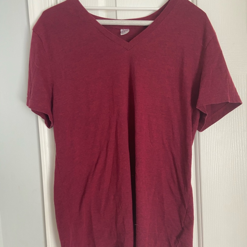 Maroon V-Neck Tshirt
